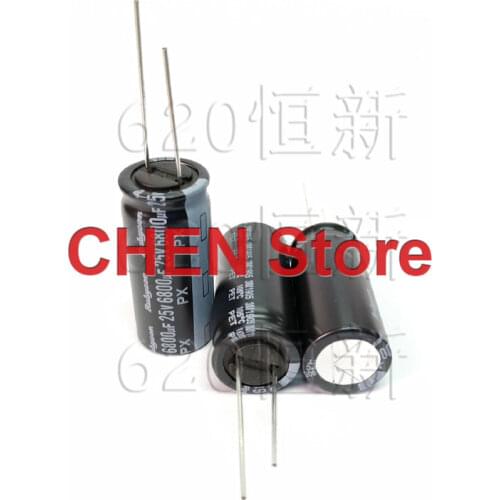 10pcs/50pcs Rubycon PX 6800UF 25V 16X35.5mm electrolytic capacitor of Japan 105 degrees 25V6800UF 1000-2000 hours