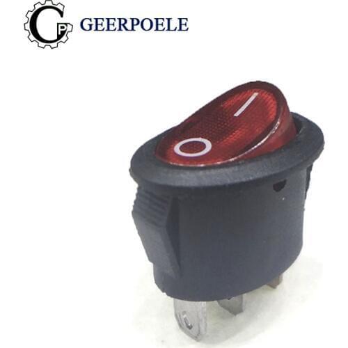 10 pcs/lot switch switch 6A 250V Light Boat Switch Oval 2D Snap-in SPST ON/OFF Rocker Position Switch LED