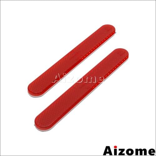 2PCS Motorcycle Front Fork Reflective Sticker Saddlebag Latch Cover Warning Tape Reflector Safety Mark Reflector Stickers Decal