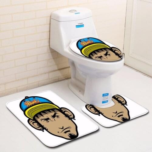 3D painted cartoon character pattern Bathroom mat in the bathroom mats in the bathroom set Bath mats Bath mat Bathroom rug rugs