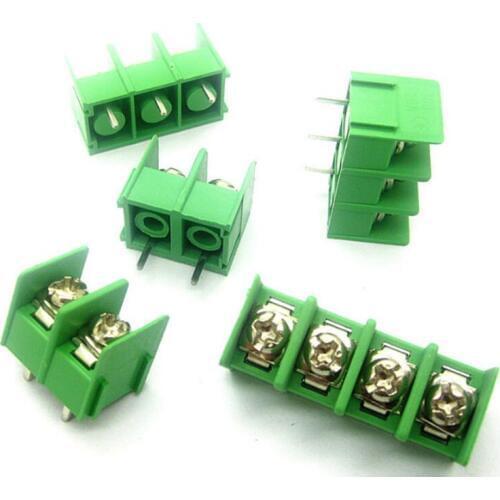 5 Pcs KF7.62-2P/3P/4P/5P/6P/7P/8P/9P/10P 7.62mm Pitch Screw Terminal Block Connector Green