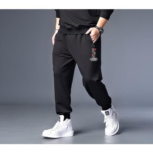 7XL 6XL 5XL XXXXL Plus New Mens Hip Hop Sweatpants Fitness Joggers Male Side Stripe High Street Hip Long Trousers Harem Pants