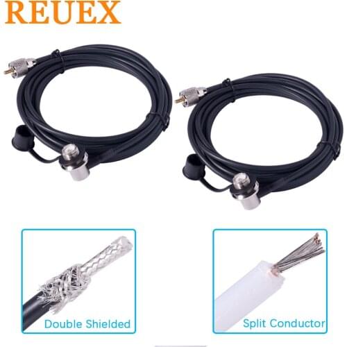 Nagoya REVEX Car Mobile Two Way Radio Walkie Talkie Antenna Cable 5M RC-ECH-142 RG-142 Coaxial Cable PL-259 To SO-239