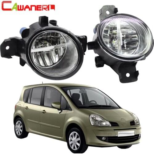 Cawanerl For Renault Modus F/JP0 Hatchback 2004-2013 Car 4000LM LED Light Right + Left Fog Light DRL Daytime Running Lamp 12V