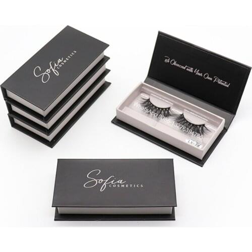 Private Label Nude Eyelash Packaging Box 3D Mink Strip Lash Reusable False Eyelashes Crisscross Dramatic Lashes Custom Lashbox