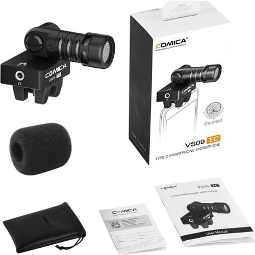 Comica CVM-VS09 TC Cardioid Microphone TYPE-C Smartphone Microphone Rotatable Wireless Mic for Huawei P30 pro Android Video Mic