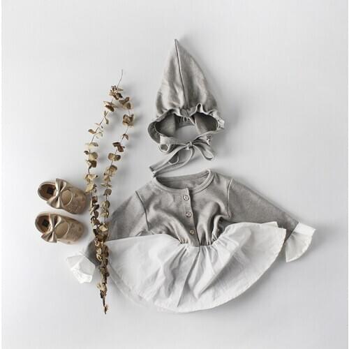 Spring New Baby Girl Rompers Princess Skirt Newborn Baby Clothes for 0-2Y Girls Flare Sleeve Jumpsuit Kids Baby Outfits Clothes