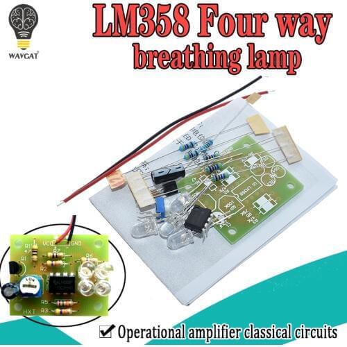 LM358 LED Breathing Light Kit Electronic Production Suite Electronic Kits DIY Parts Breath Light DIY Kit PCB laboratory
