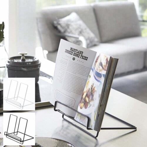 Creative Multifunctional Display Rack Desktop Shelf Magazines Recipes Recipe Rack Desktop Foldable Wrought Iron Bookshelf