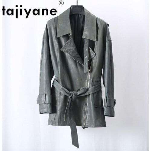 Jacket Leather Genuine Women Spring 2021 100% Sheepskin Coat Female Korean Fashion Jackets Jaqueta Feminina Pph4791