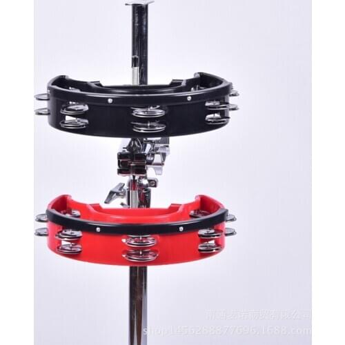 Hot AD-Double Ring Moon Tambourine Tambourine Jazz Drum Rhythm Tamborine Percussion Instrument Accessories