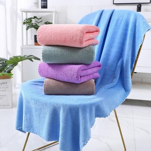 Fashion Coral Velvet Beauty Salon Quick-Dry Bath Towel For Adult Children Super Soft Stuffed Large Size Washable Beach Towels