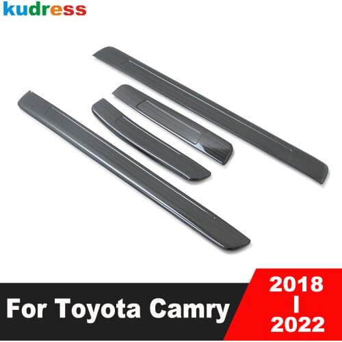 For Toyota Camry 2018 2019 2020 Stainless Steel Car Door Sill Scuff Plate Pedal Cover Trim Protector Guard Stickers Accessories