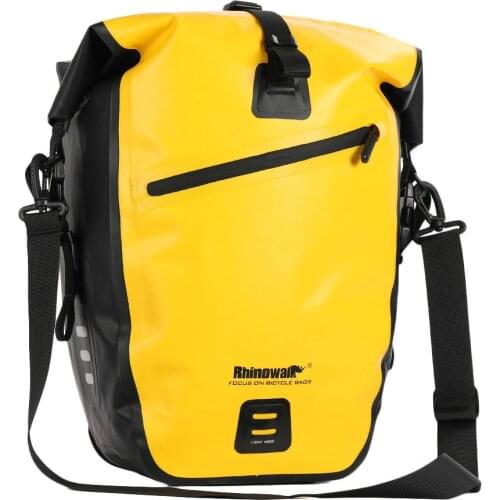 Rhinowalk 2021 New Bicycle Bag 25-27L Full Waterproof MTB Road Bike Rear Luggage Rack Bag Upgrade Travel Cycling Pannier Bag