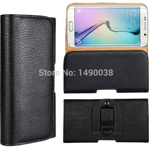 Newest Waist Case Holster PU Leather Belt Clip Pouch Cover Case For Samsung Galaxy S6 Edge G9250 Mobile Phone Bag Free