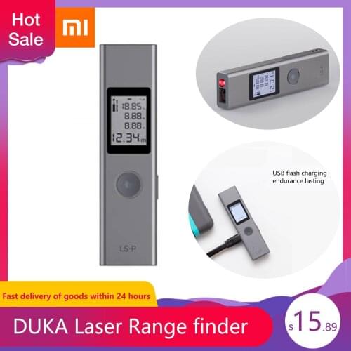 New Xiaomi DUKA Laser Range Finder 25/40m LS-P/LS-1S Portable USB Charger High Precision Measurement Laser Range Finder Hot