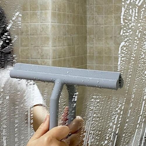Artificial glass cleaner shower wiper glass wiper glass cleaner with silicone bracket bathroom rearview mirror wiper cleaner