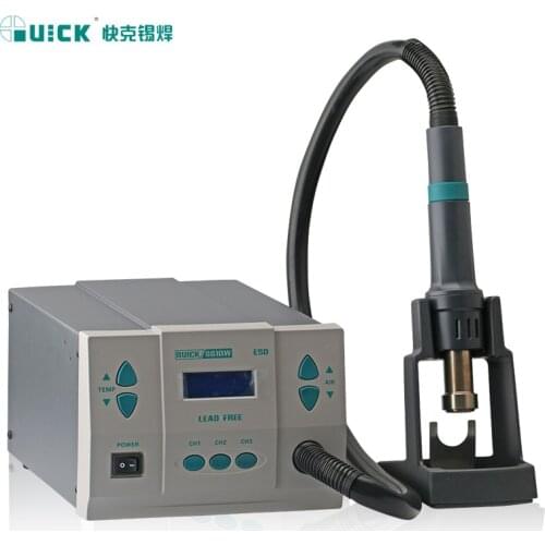 Original 1000W220/110V QUICK 861DW heat gun lead free hot air soldering station microcomputer temperature Rework Station+7nozzle