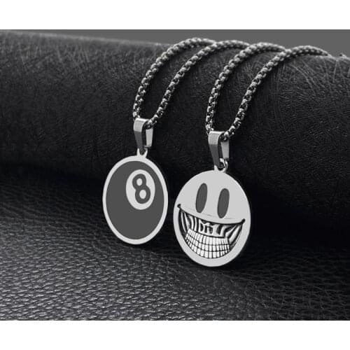 Titanium steel devil skull trendy brand necklace pendant hip hop trendy street wild jewelry