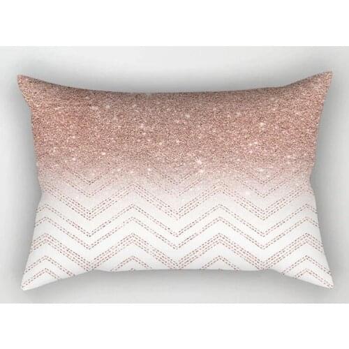 Pink Sofa Car Waist Pillow Rose Gold Powder Polyester Pillowcase Soft Comfortable And Fashionable Lovely Warm Household Textile