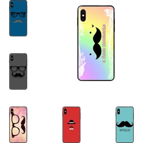 Sexy Beard Mustache For Samsung Galaxy Note 4 8 9 10 20 Plus Pro Ultra J6 J7 J8 M30s M80s 2017 2018 Black Soft TPU Screen