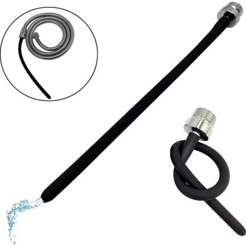 Silicone douche enema syringe shower cleaning head anal butt plug nozzle tip lubricant oil gay sex toy For Women Men