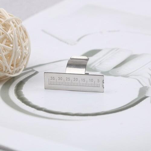 Dental Finger Ruler Span Measure Scale Endodontic Instrument for Dentist Stainless Steel 35mm Gauge