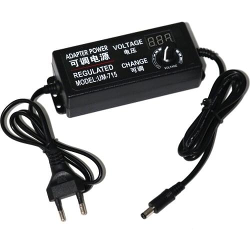 Transformer Power Supply AC 110V 220V to DC 12V 3V 5V 24V Adjustable Regulated Adapter with Display 3A LED Driver for LED Strip