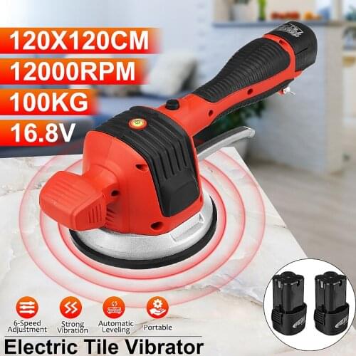 16.8V Cordless Tile Leveling Machine Tile Floor Vibrator Portable Power Tool Wall Tile Vibration Leveling Tool With 2 Battery