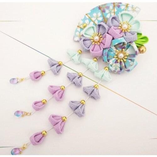 In stock Japanese kimono handmad tassels Hair Accessories Hanfu headwear customized Photo bridal side clip Free Shipping