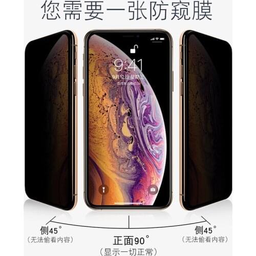 3Pcs Privacy 9H Tempered Glass For iPhone X XR XS 11 12 Mini Pro Max 6S 7 8 Plus SE 2020 Anti Spy Peep Screen Protector