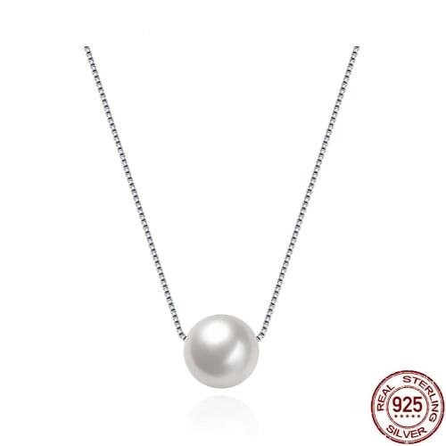 ZEMIOR 925 Sterling Silver Shell Pearl Necklaces Women Elegant Creative Fine Jewelry Wedding Pendant Necklaces Anniversary Gift