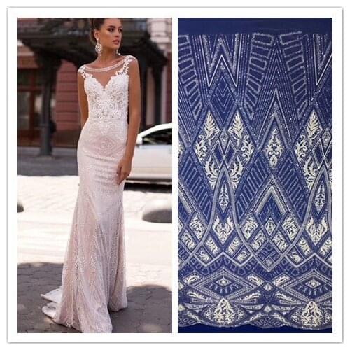 ZH-6296 embroidery African tulle lace French net fabric with beads embrodery lace fabric for dress