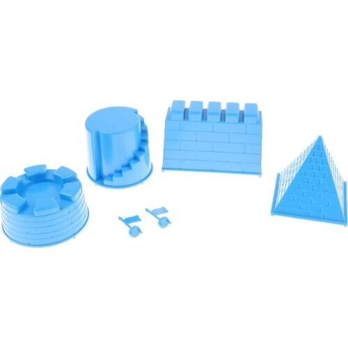 6pcs Sand Castle Molds Building Sandcastle Beach Kids Fun Activity Toys