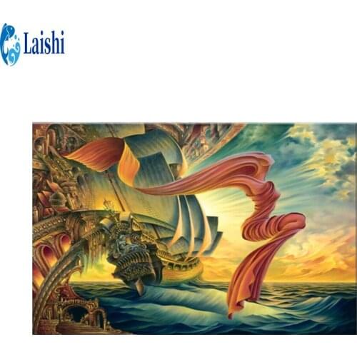 Diamond Painting Abstract art sailboat 5d DIY Embroidery Cross Stitch Art Craft Full Square/Round Rhinestone Home decor pictures