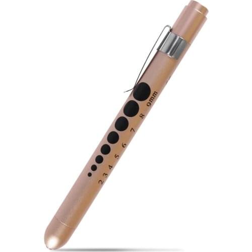 Aokin Medical Pen Lights for Nurses Doctors, Reusable LED Medical Penlight Flashlight with Pupil Gauge and Ruler, White Light