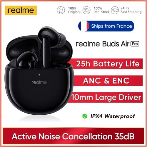 Realme Buds Air Pro ANC ENC Active Noise Cancellation Bluetooth 5.0 headset 10mm Bass Boost Driver Headphones Wireless Earphone