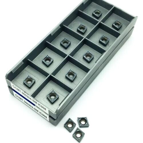 CCMT060204 SM IC908 carbide blade stainless steel internal turning tool CCMT 060204 CNC lathe parts tool turning blade