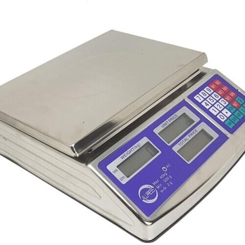 Electronic scale professional bench stainless steel digital 40 KG 2GR