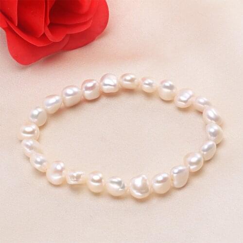 HENGSHENG Pearl Bracelet for Women Jewelry ,Freshwater Cultured Baroque Pearl Stretch Bracelet ,AAA+ Quality Pearls