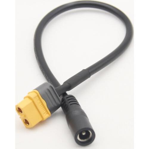 2PCS Soft Silicone Charging Adapter Cable 300mm DC5.5 2.5 Female To XT30 XT60 T-Plug Female for SKYZONE Fatshark Goggles