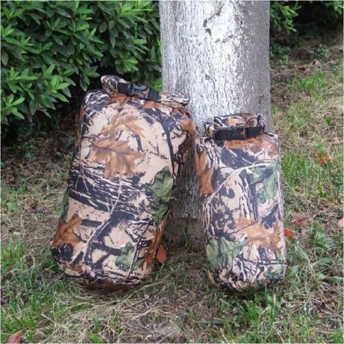 Camouflage camping hiking travel kits waterproof bag Outdoor Traveling Ultralight Rafting Bag Camping Dry Bags waterproof box15L