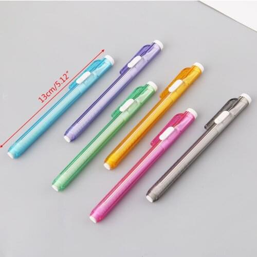 YYDS Creative Press Pen Shaped Eraser Writing Drawing Pencil Erase Student School Office Stationery Learning Painting Accessory