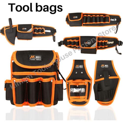 Multifunction Tools Bag For Electrician Portable Waterproof Anti-wearhardware Tool Pocket Oxford Cloth Storage Holder Waist Bag