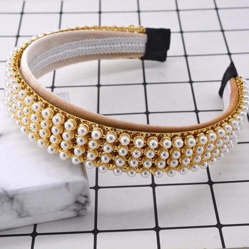 New Arrival Pearl Rhinestones Tiaras Crowns Wedding Headband Headpiece Bridal Hair Piece Accessories1252