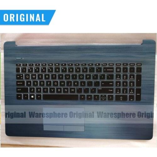 New Top Cover Upper Case for HP 17-BY Palmrest With Keyboard 6070B1308116 Blue US