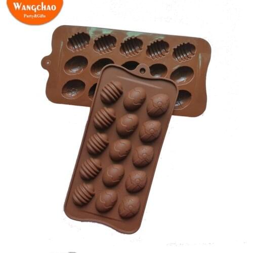 Mini Easter Silicone Egg Chocolate Mold DIY Handmade Lollipop Pudding Ice Jello Mold Fondant Cookie Stencil Cake Decorating Tool