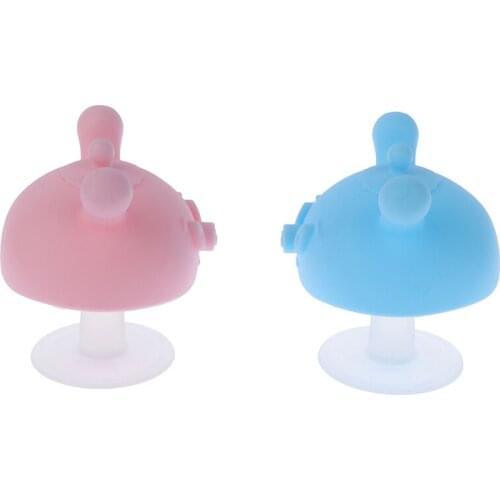 Baby Silicone Teethers Newborn Cartoon Small Mushroom Teething Toy Multifunction Chewable Teethers Infant Nursing Appease Nipple