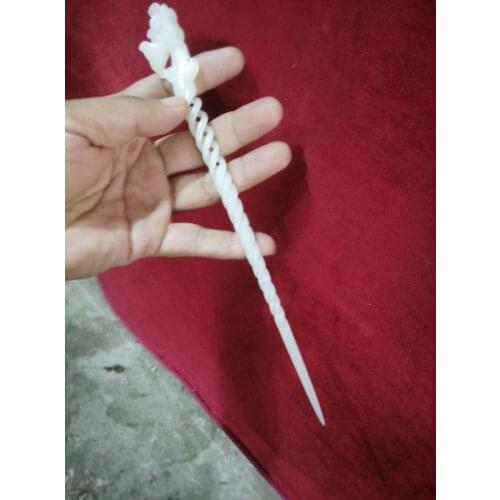 Rare Old Qing Dynasty Hetian Jade carving-- beauty Hair hairpin statue / sculpture, best collection & adornment, free shipping