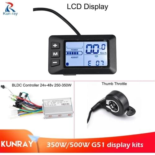 KUNRAY EBike Controller 48V LCD E Bike Display Speed Controller For Brushless Motors 24V 36V 350W 500W Bicycle Conversion Kits